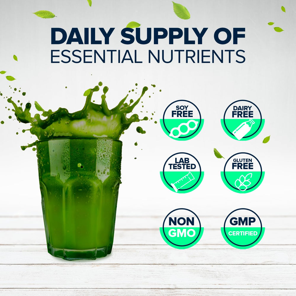 NF Sports Super Greens scoop daily-use image suggests simple one-scoop routine