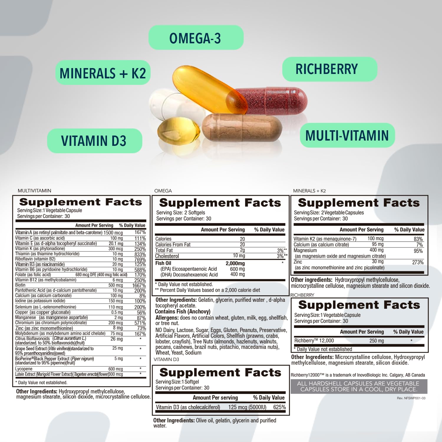 NF Sports WODPAK vitamin K2 and D3 for daily nutritional support