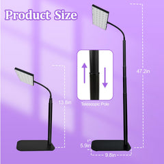 nfbmrsnc tanning lamp adjustable stand offers customizable height and angle