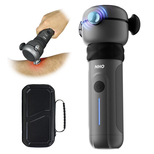 NHO Massage Gun demonstrating 3D vibration for fascia release