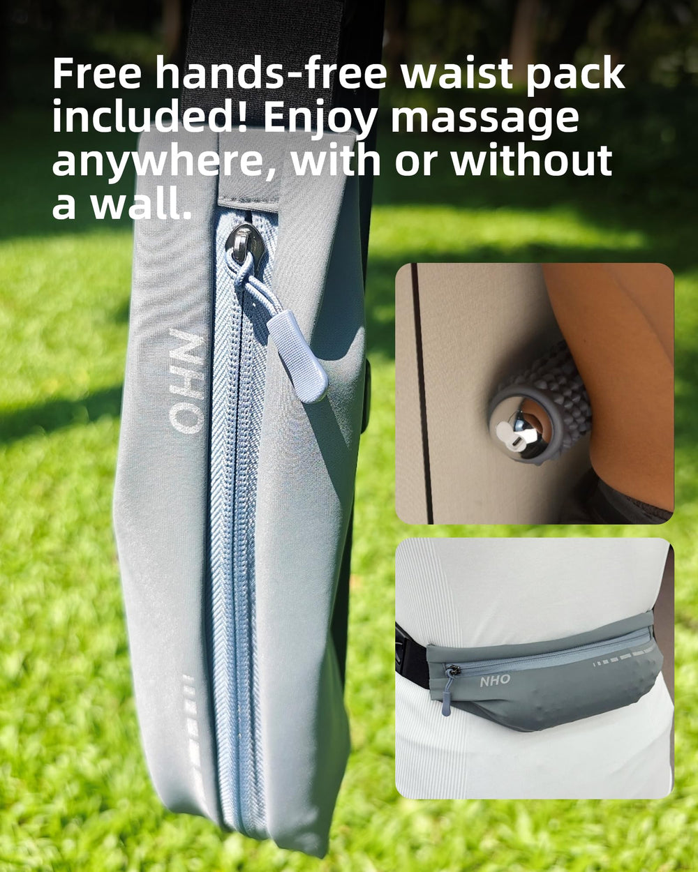 NHO ball offers 4 speed settings for customizable deep tissue release.