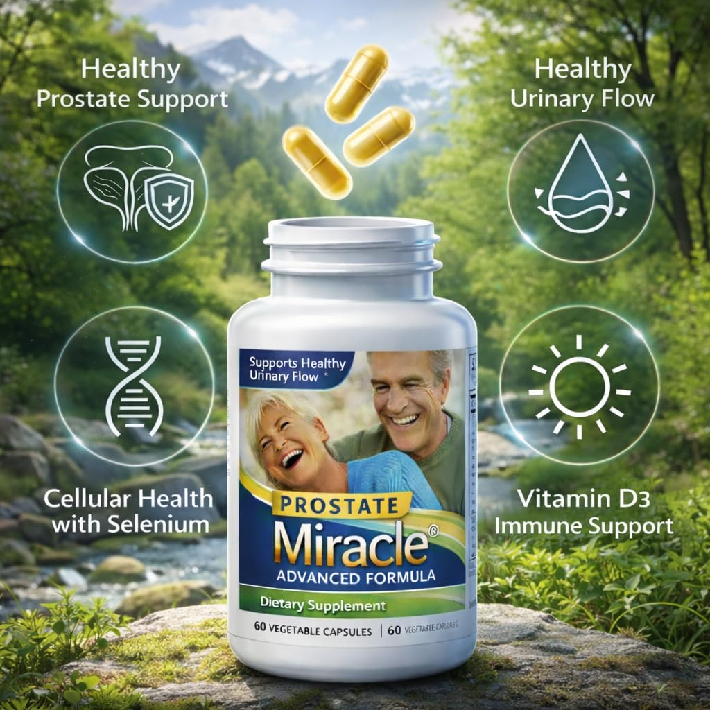 NHS Global Prostate Miracle Advanced capsules ready for daily use supporting healthy urinary flow.