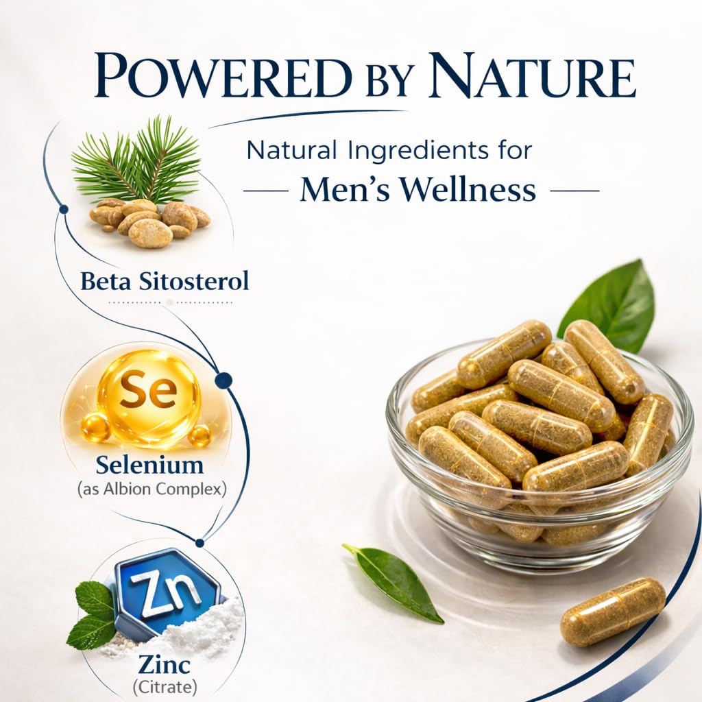 NHS Global Prostate Miracle Advanced ingredients close-up highlighting pine-derived phytosterols.