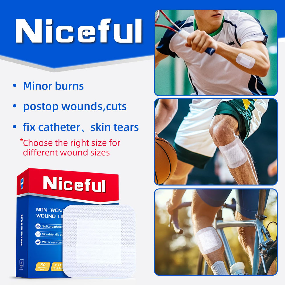 Niceful highly absorbent pad helps manage exudate.