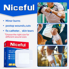 Niceful highly absorbent pad helps manage exudate.