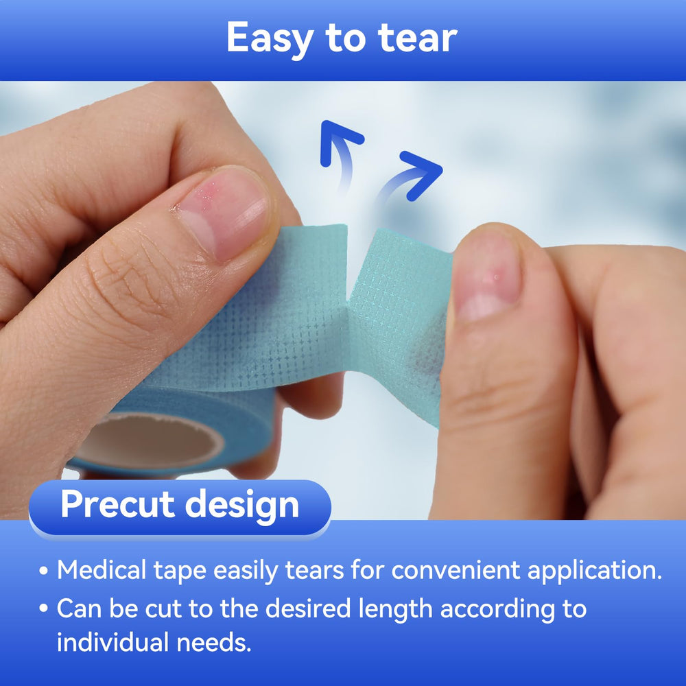 Niceful silicone medical tape tears easily by hand for quick dressing changes.