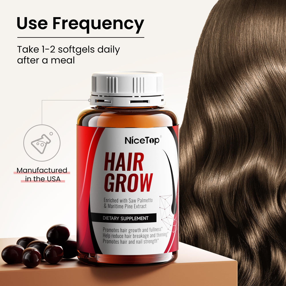 Nicetop capsules close-up with saw palmetto and minerals