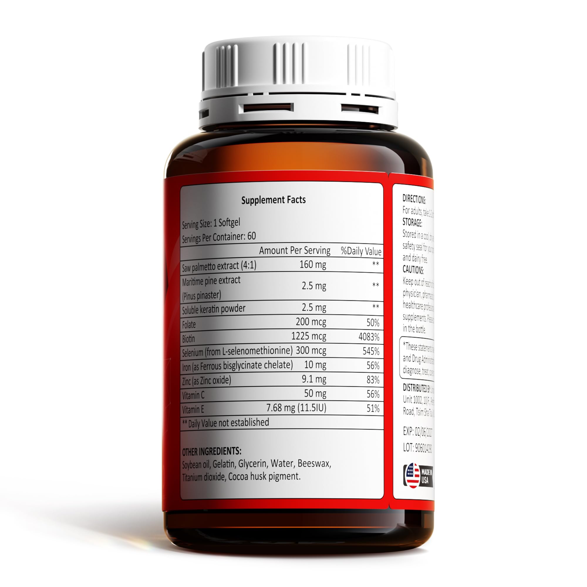 Nicetop 60-capsule bottle emphasizing USA manufacturing