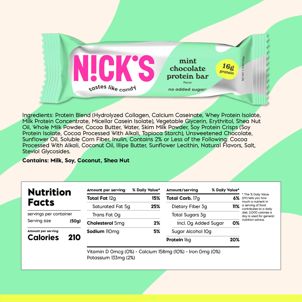 NICK'S Mint Chocolate closeup shows creamy texture and bold flavor in each bite.