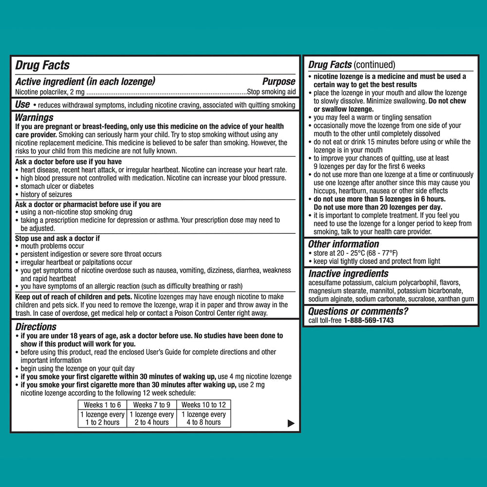 81-count container supports a structured quit program with behavioral support.