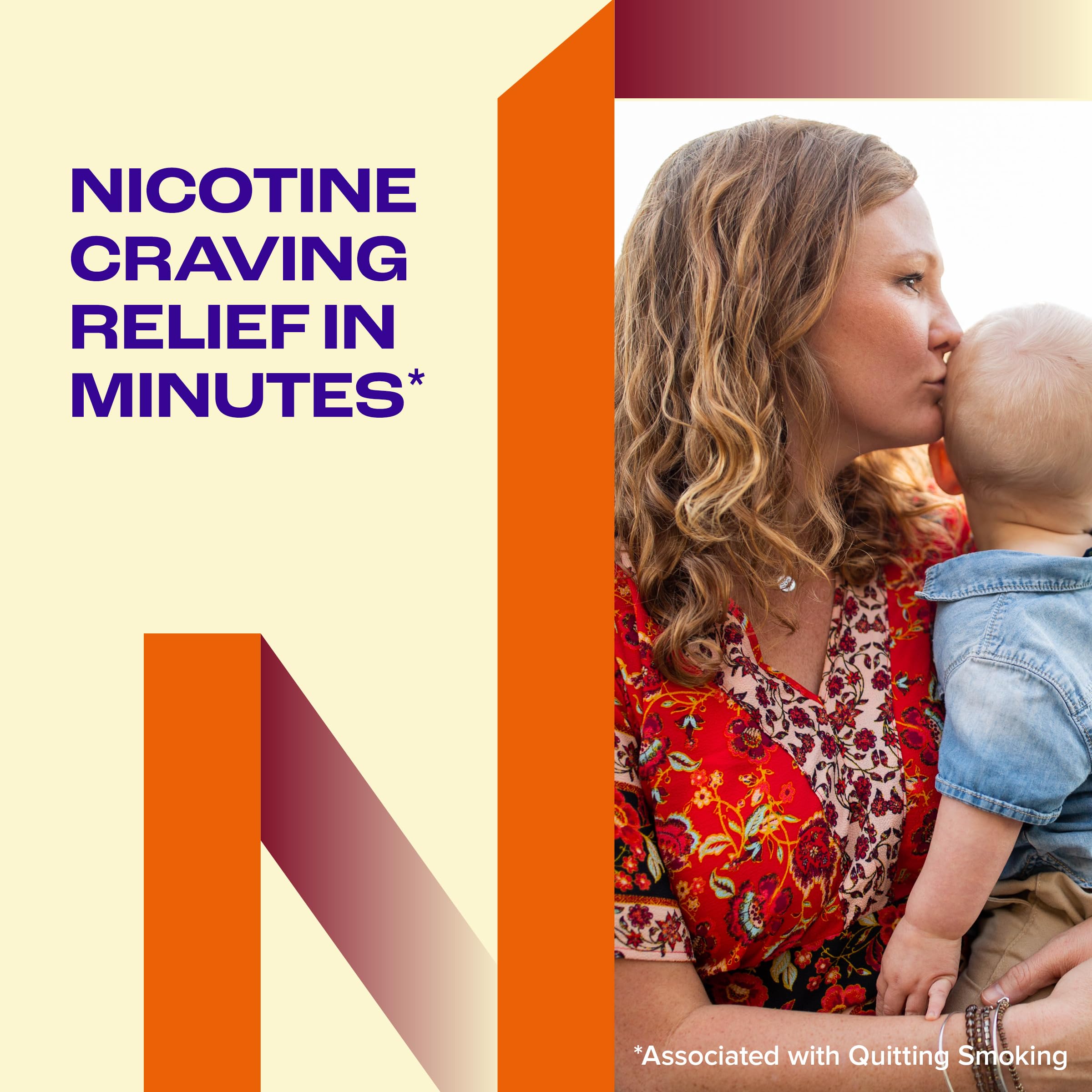Two 100-count packs of Nicorette gum on display