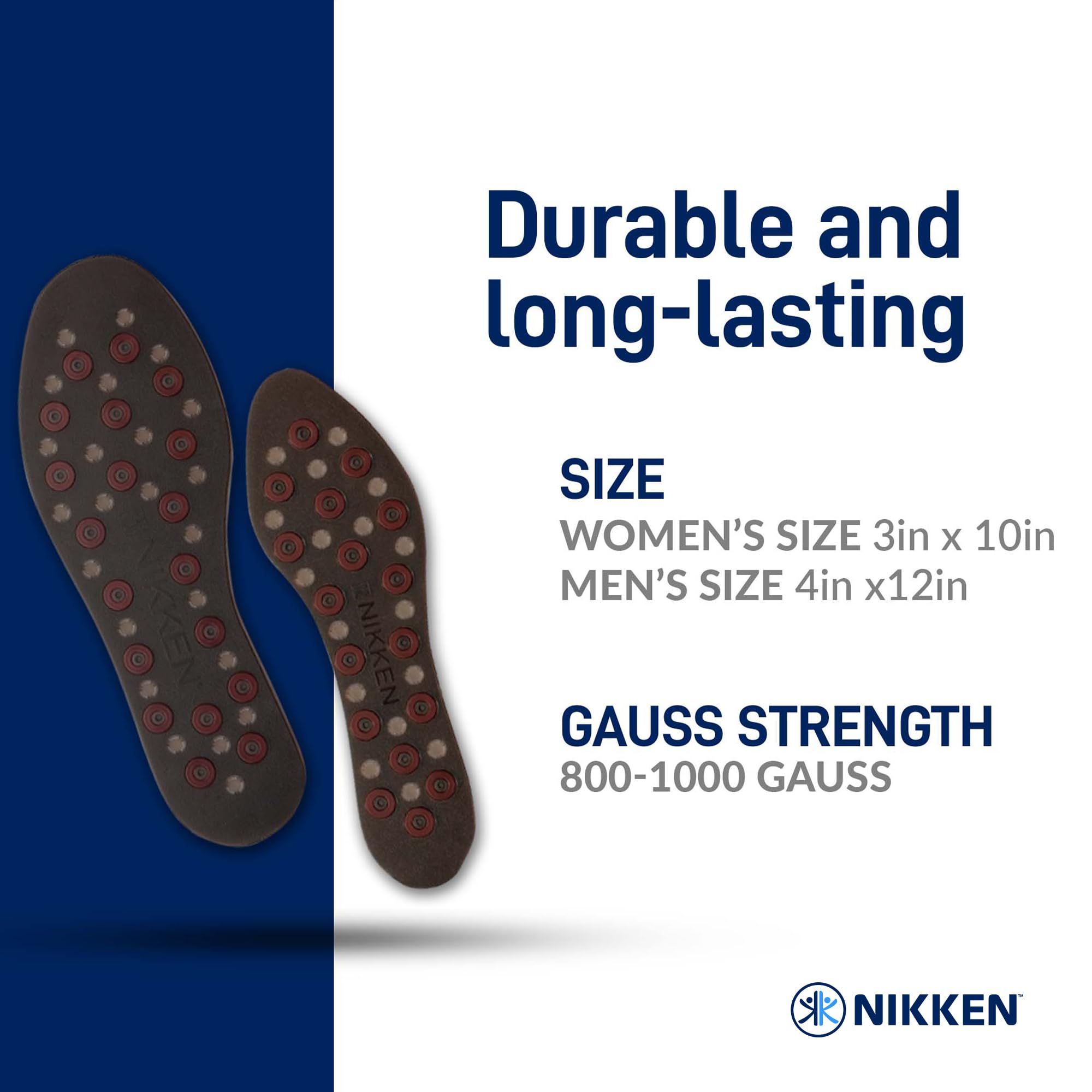 Nikken Kenko mStrides insoles cut-to-fit design enables precise sizing.