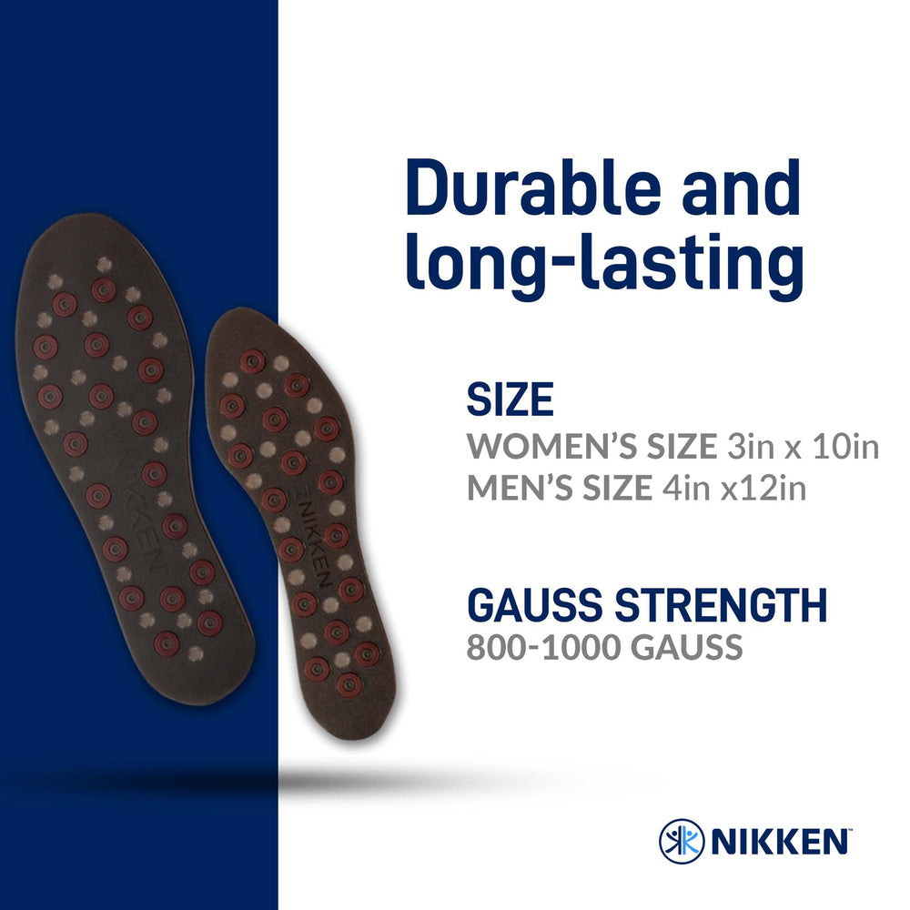 Nikken Kenko mStrides insoles cut-to-fit design enables precise sizing.