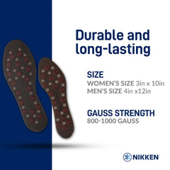 Nikken Kenko mStrides insoles cut-to-fit design enables precise sizing.