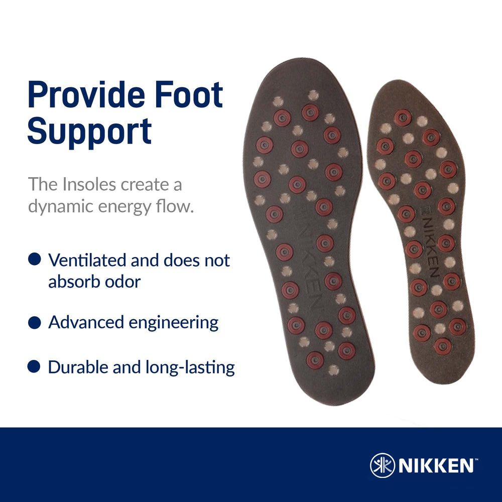Nikken Kenko mStrides insoles ventilated surface keeps feet cool.