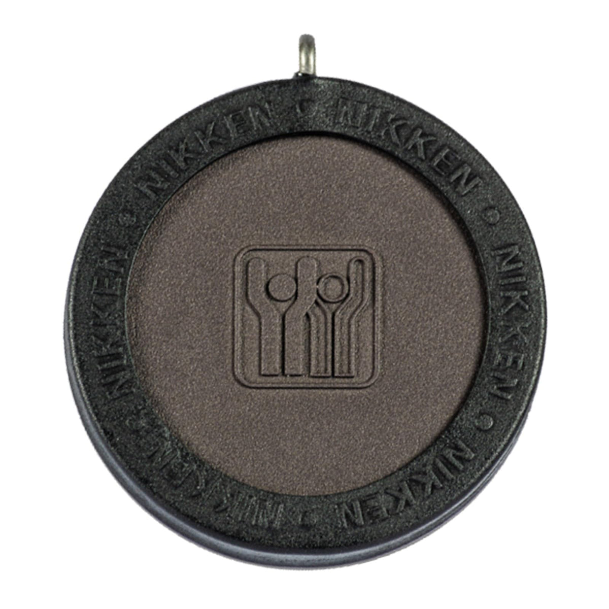 Nikken Kenko PowerChip Black front view, compact magnetic chip for daily wear.