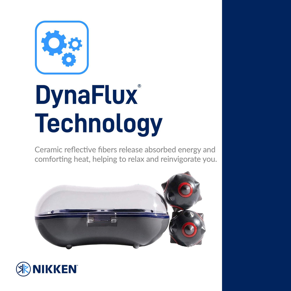 Nikken MagDuo non-invasive stimulation for a calming massage experience.