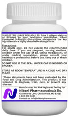Nikoni bottle label featuring clean ingredients and premium quality.