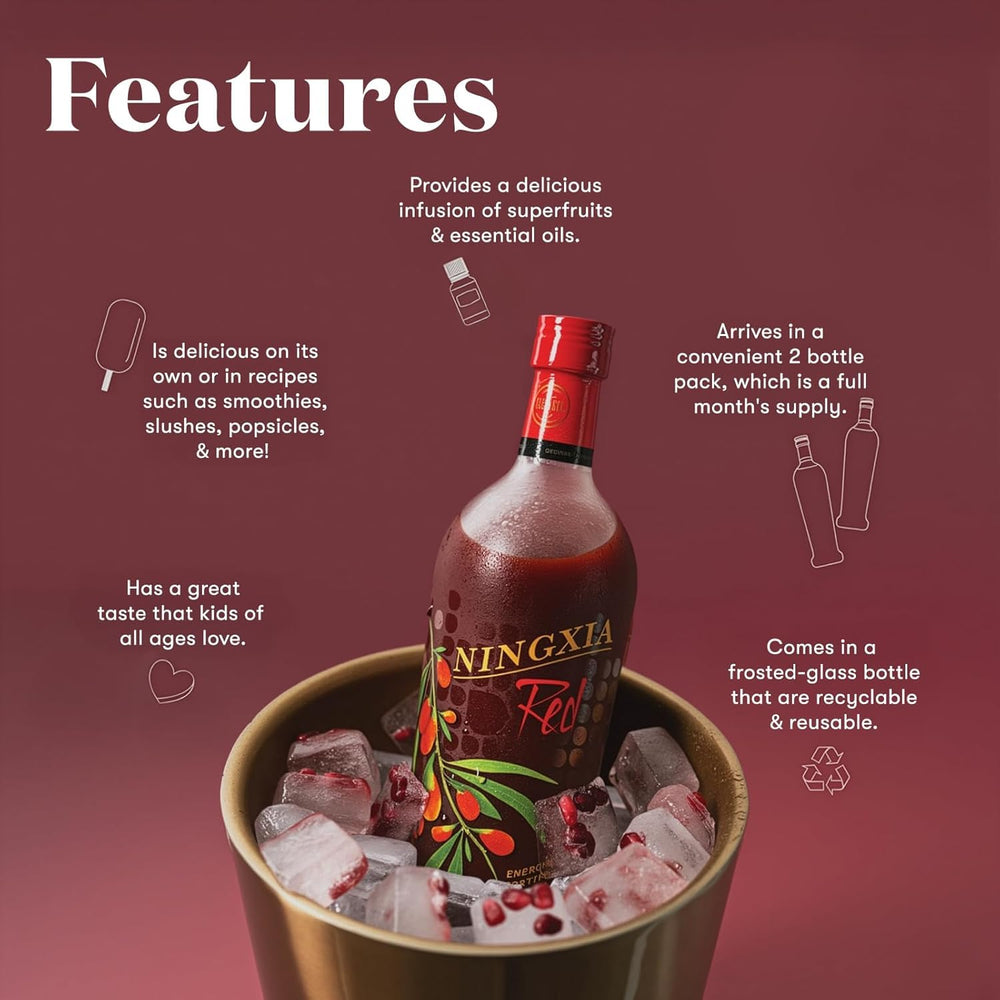 NingXia Red wolfberry-blueberry-aronia closeup emphasizes an antioxidant-rich fruit blend.