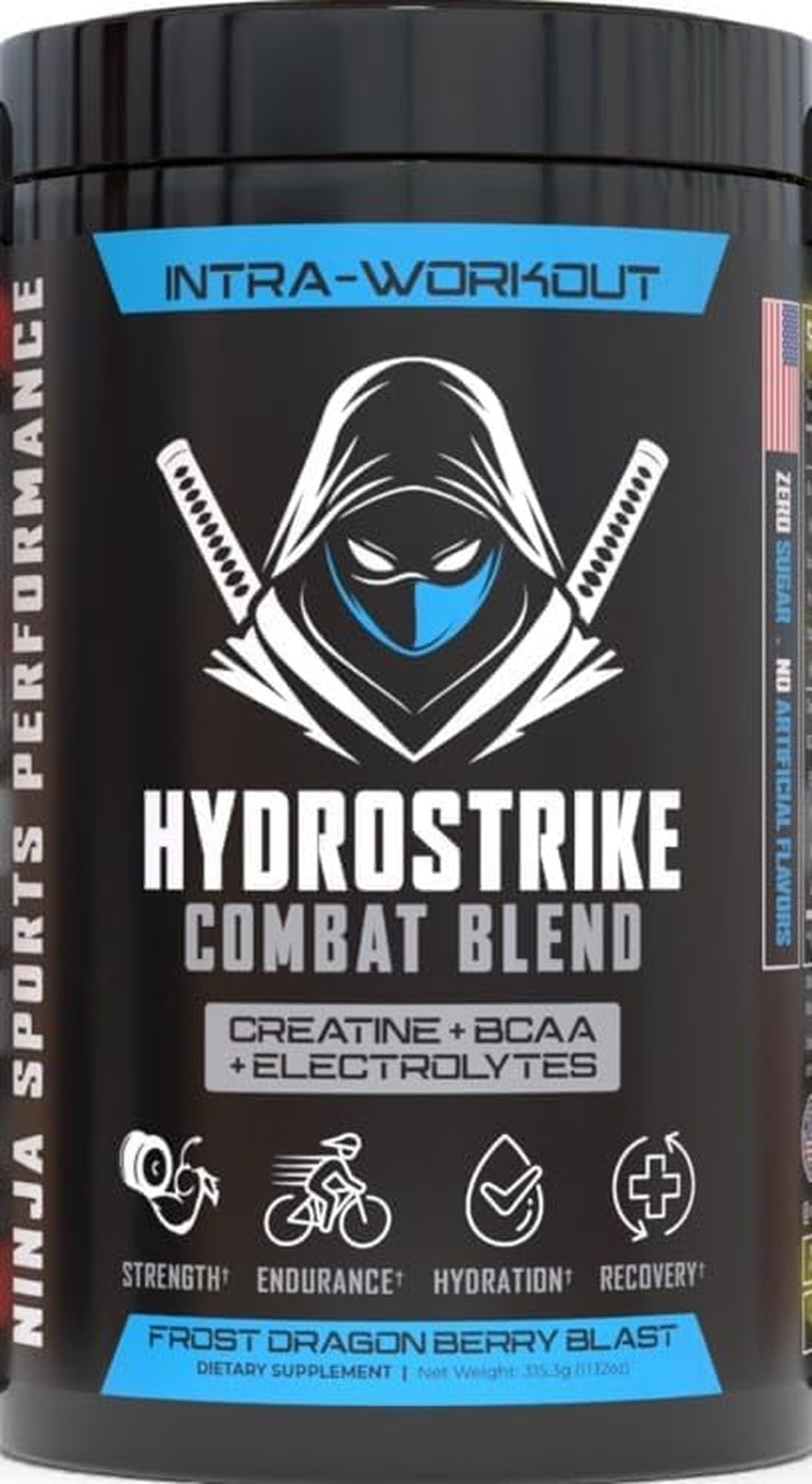 Ninja HydroStrike Combat Blend bottle pour for on-the-go hydration and quick energy