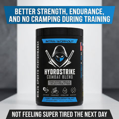 Ninja HydroStrike Combat Blend glass shaker ready for rapid hydration between sets