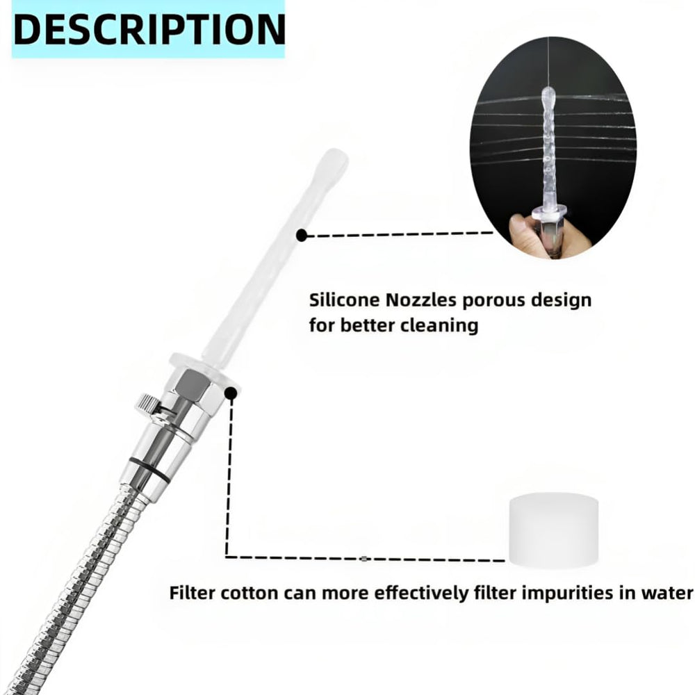 NINXIMI diverter valve control highlighting adjustable water flow for safer shower use.