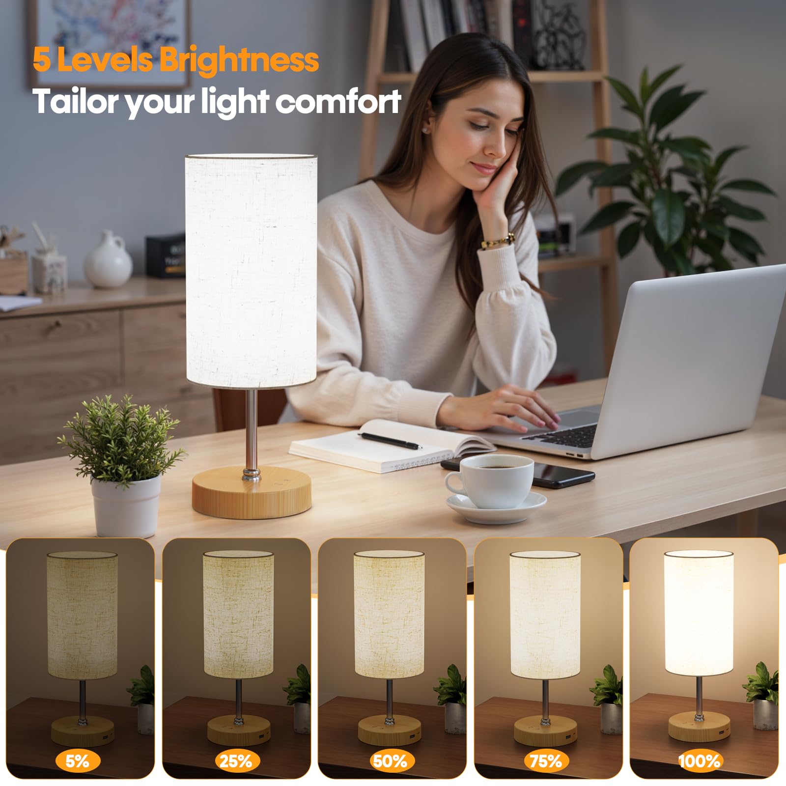 360-degree illumination from the NIORSUN lamp provides even lighting in any room.