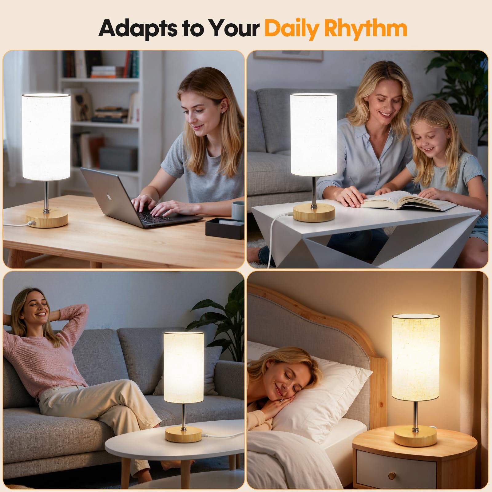 NIORSUN lamp features a modern design suited to any room