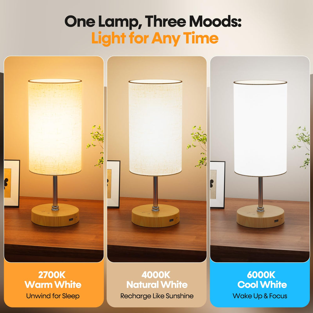 Built in USB C and USB A ports keep devices charged while using the lamp.