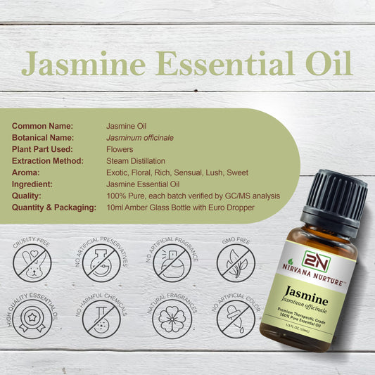 Nirvana Nurture Jasmine oil diffuser setup releasing calming fragrance in room.