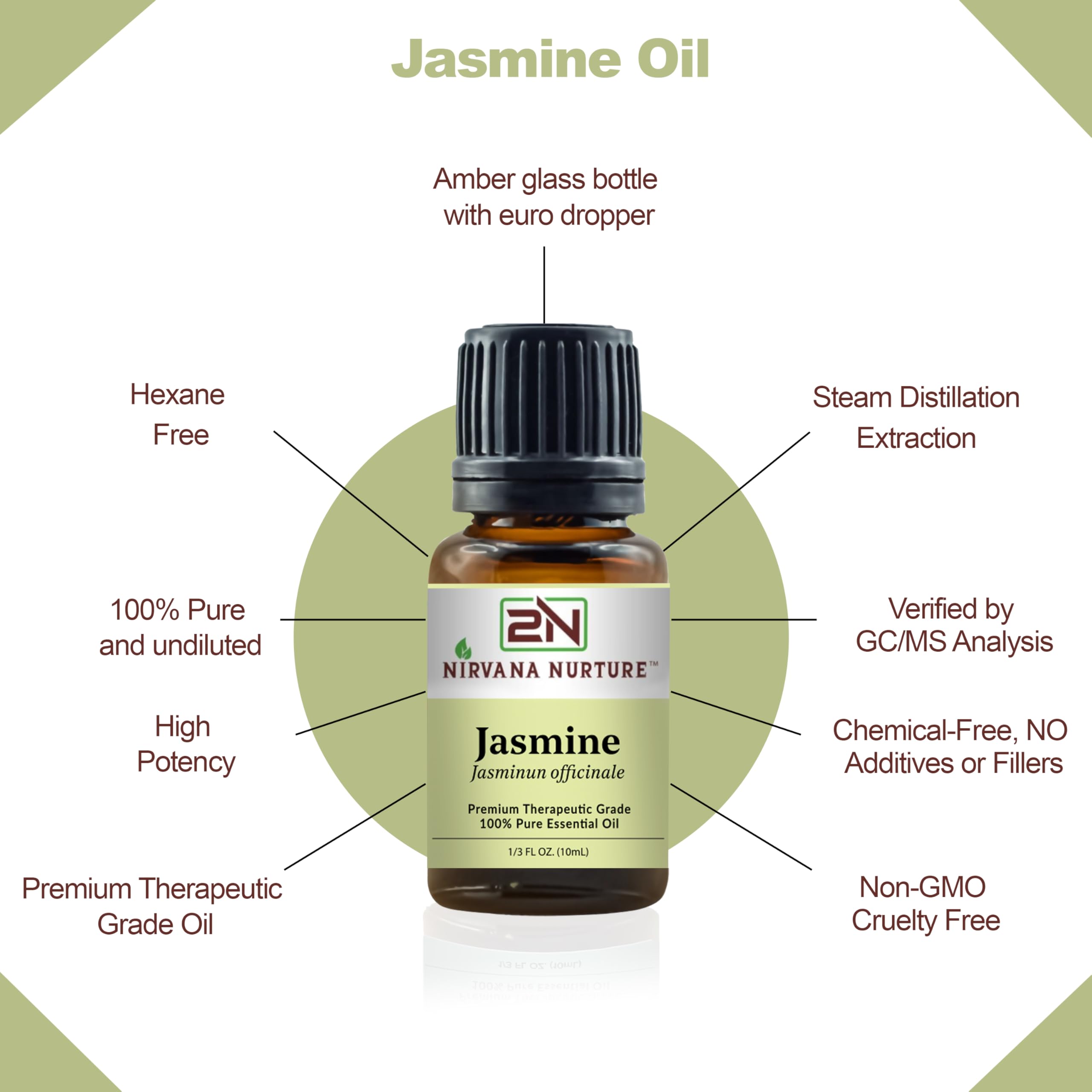 Nirvana Nurture Jasmine oil used in skincare routine for hydration.