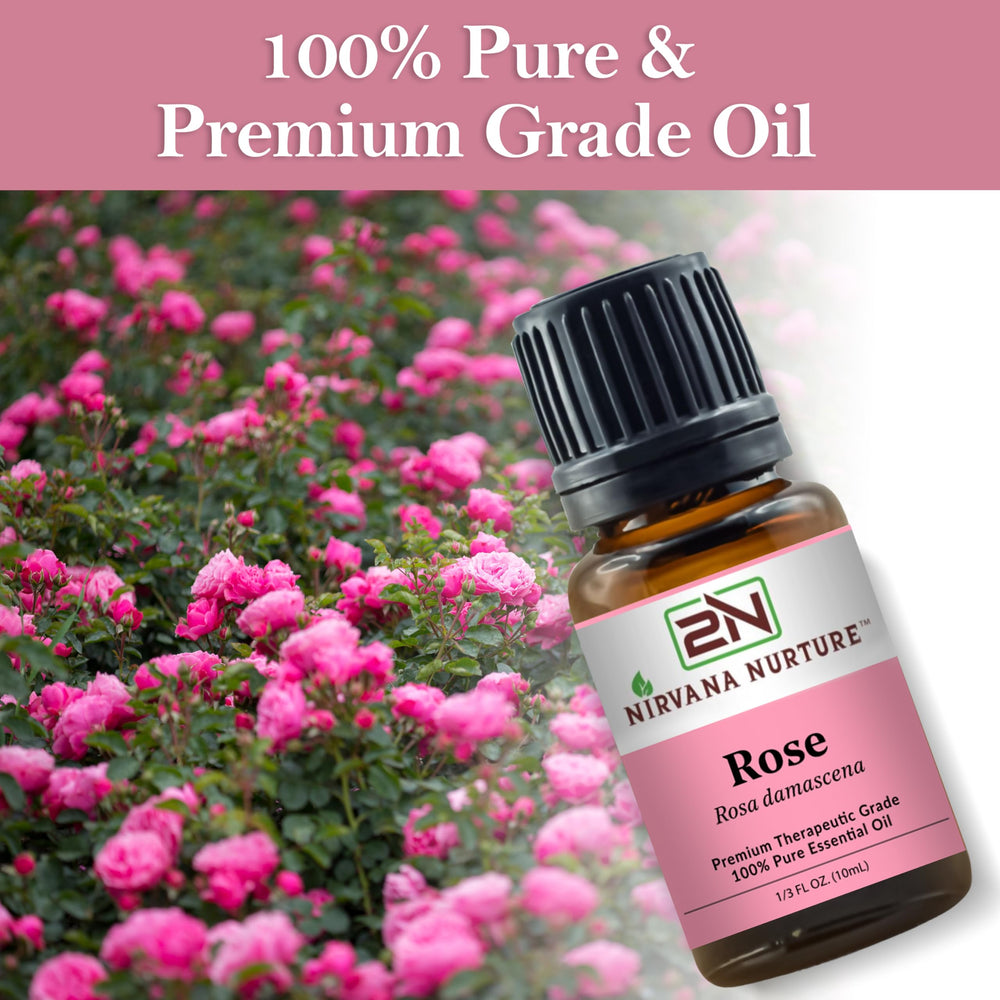 Nirvana Nurture Rose essential oil in diffuser room