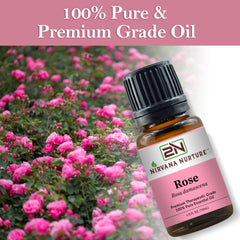 Nirvana Nurture Rose essential oil in diffuser room