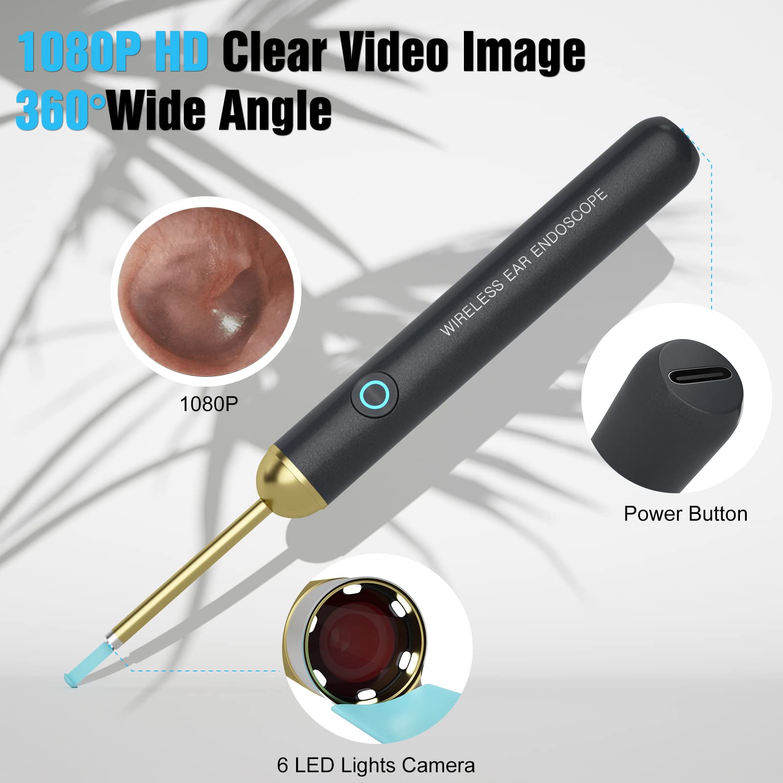 NIUQICT endoscope connects via wifi to the Suear app for live viewing.