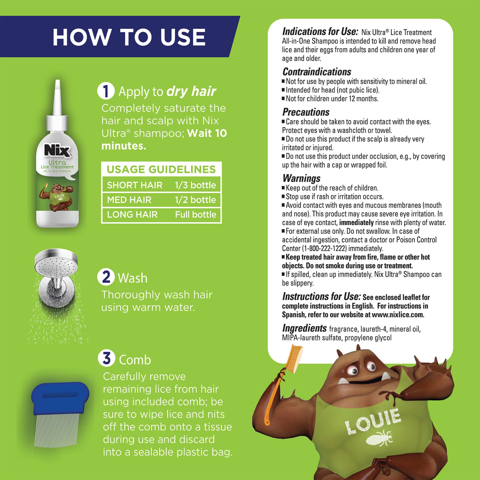 Nix kit is safe for kids ages 1 year and up with a paraben-free formula