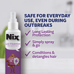 Nix Lice Prevention Daily Leave-In Spray provides long-lasting deterrence