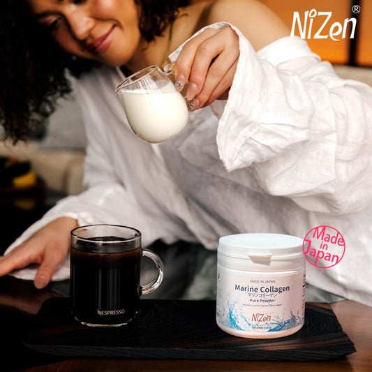 Nizen Marine Collagen Pure powder close-up with clean label