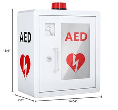 NLShan AED cabinet universal fit accommodates most AED devices.
