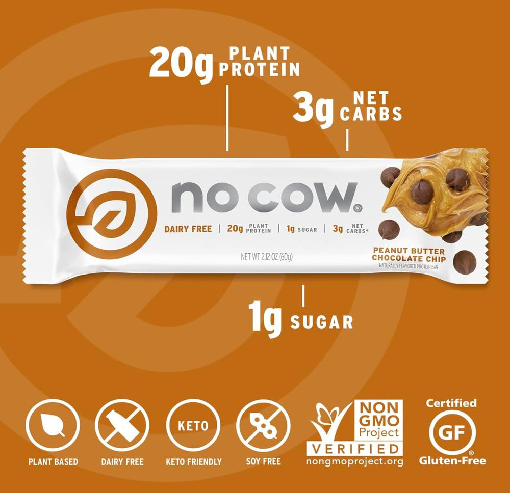 No Cow peanut butter bars closeup—creamy texture and rich aroma.