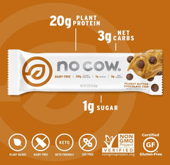 No Cow peanut butter bars closeup—creamy texture and rich aroma.