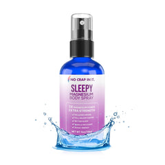 No Crap In It Sleepy Magnesium Spray bottle ready for nightly relaxation
