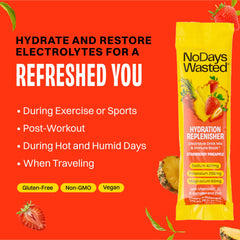 No Days Wasted hydration stick in portable pack ideal for gym sessions.