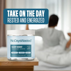 No Days Wasted serving scoop demonstrating convenient nightly routine.