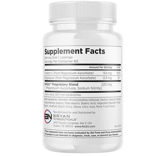 NO2U Bryan NITRICEUTICALS lozenge dissolving in the mouth during use.