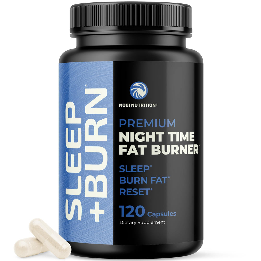 Nobi Nutrition Night Time Fat Burner bottle with sleek nighttime design for metabolism support