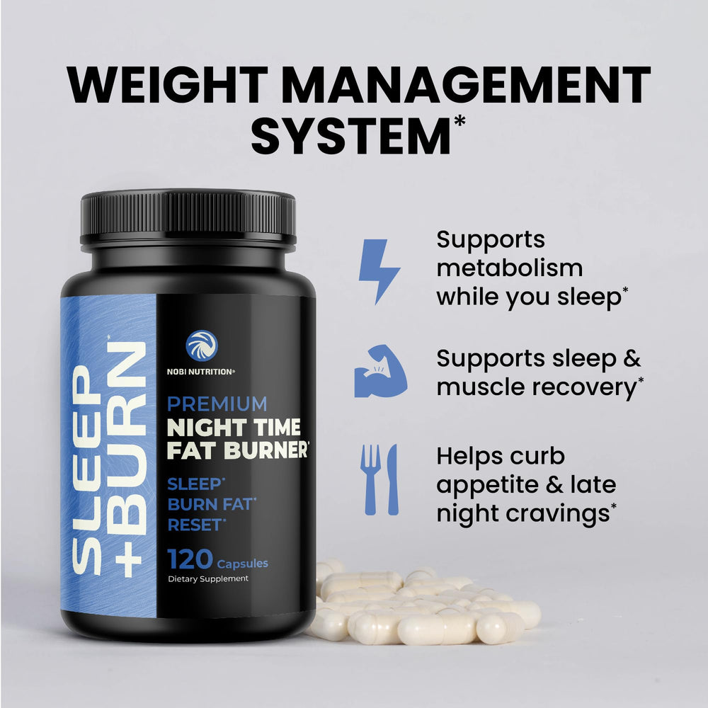 Nobi Nutrition Night Time Fat Burner melatonin ingredient highlights sleep-friendly formula