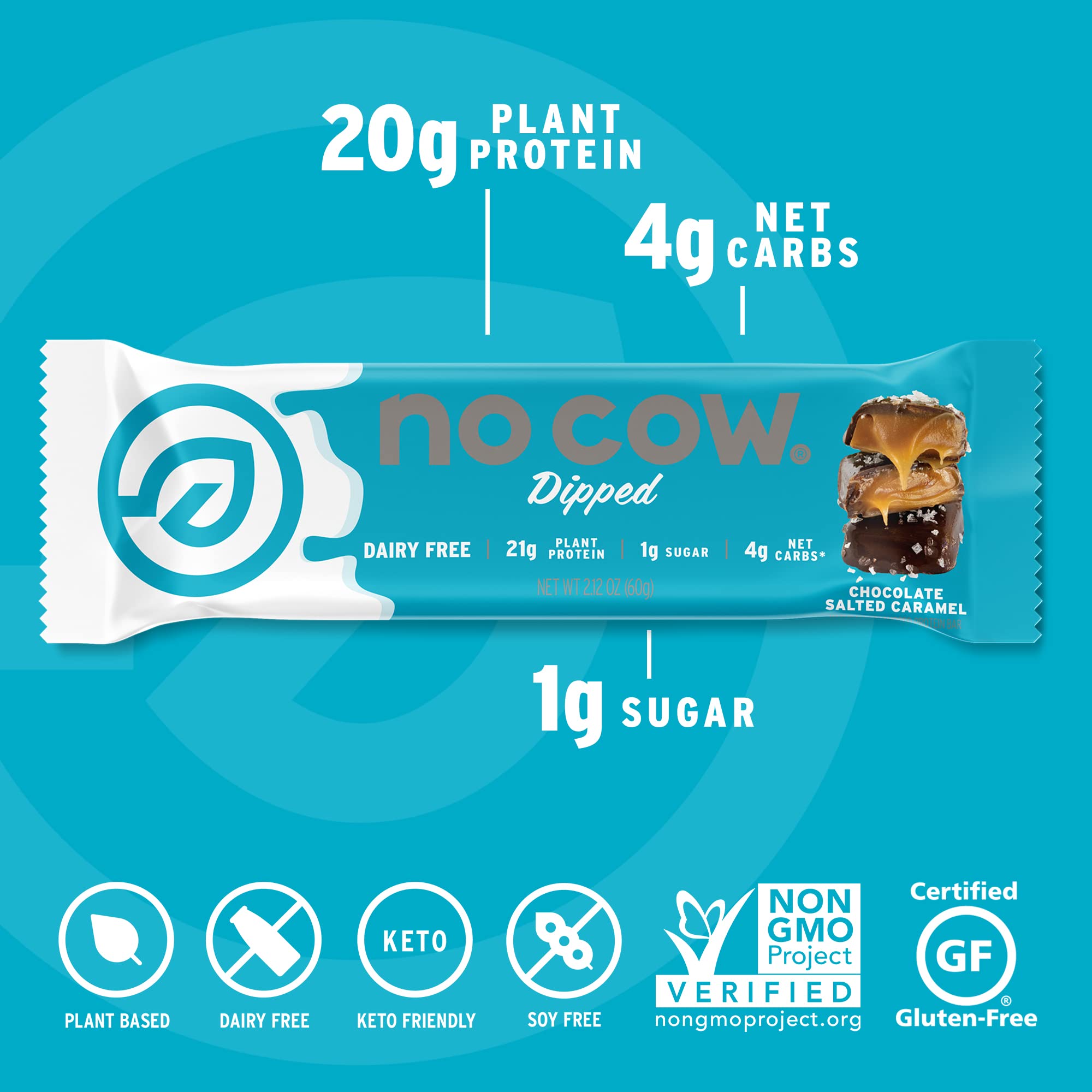 No Cow High Protein Bar ingredients highlight fiber-rich blend for fullness.