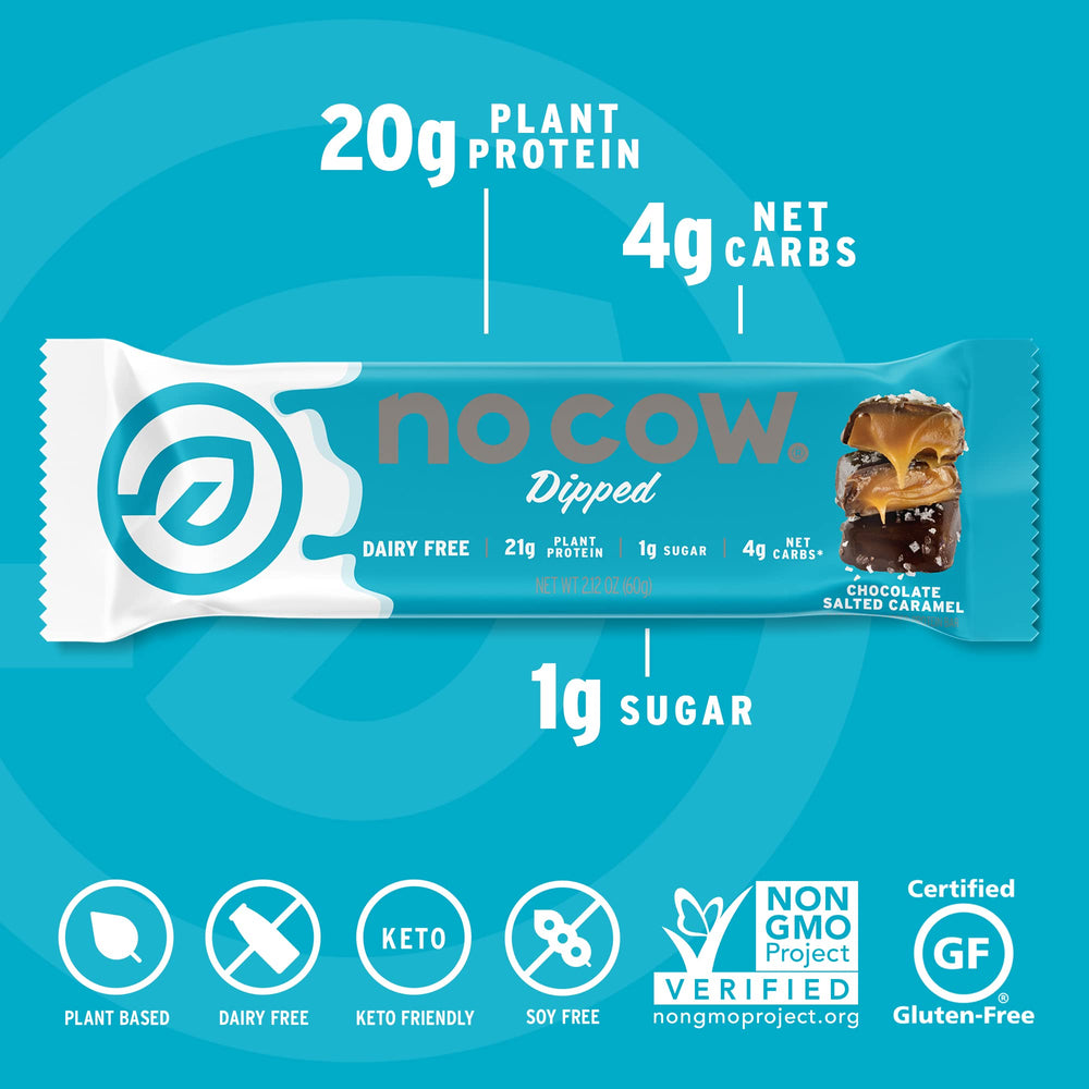 No Cow High Protein Bar ingredients highlight fiber-rich blend for fullness.