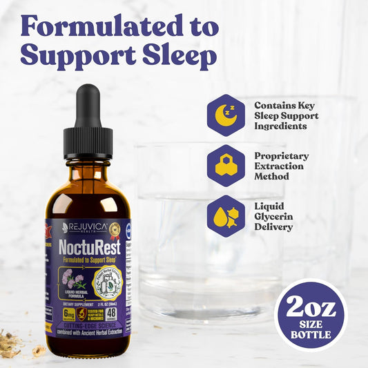 NoctuRest dropper used under tongue for fast absorption.