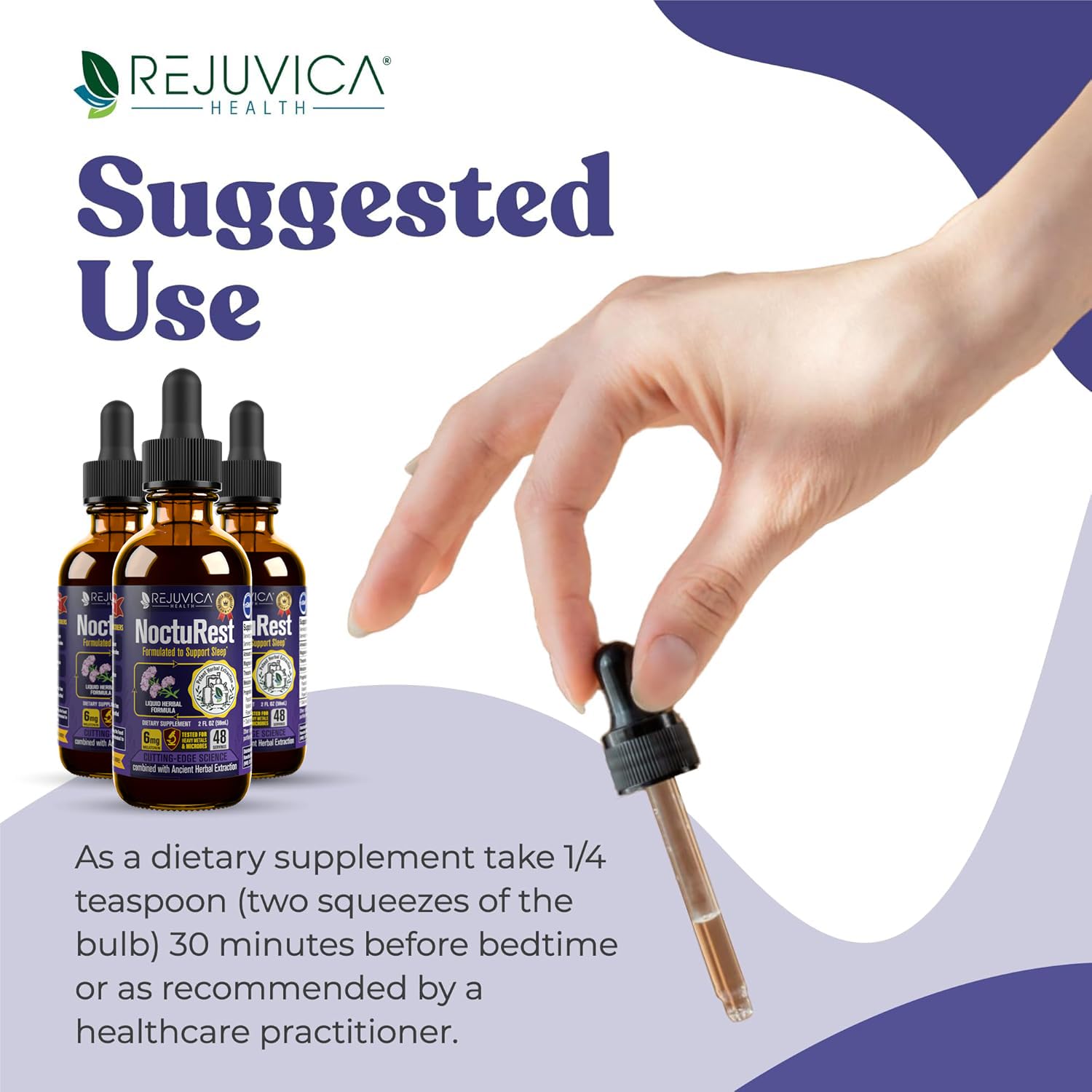 NoctuRest herbal ingredients like valerian and chamomile in view.